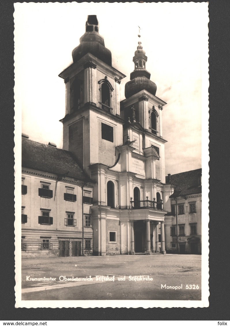 Kremsmünster Oberösterreich - Stiftshof Und Stiftskirche - Fotokarte - Kremsmünster