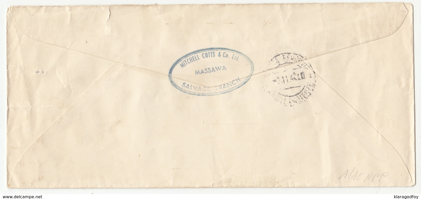 M.E.F. Eritrea Letter Cover Travelled 1942 Massawa To Asmara - CENSORED B181020 - Autres & Non Classés