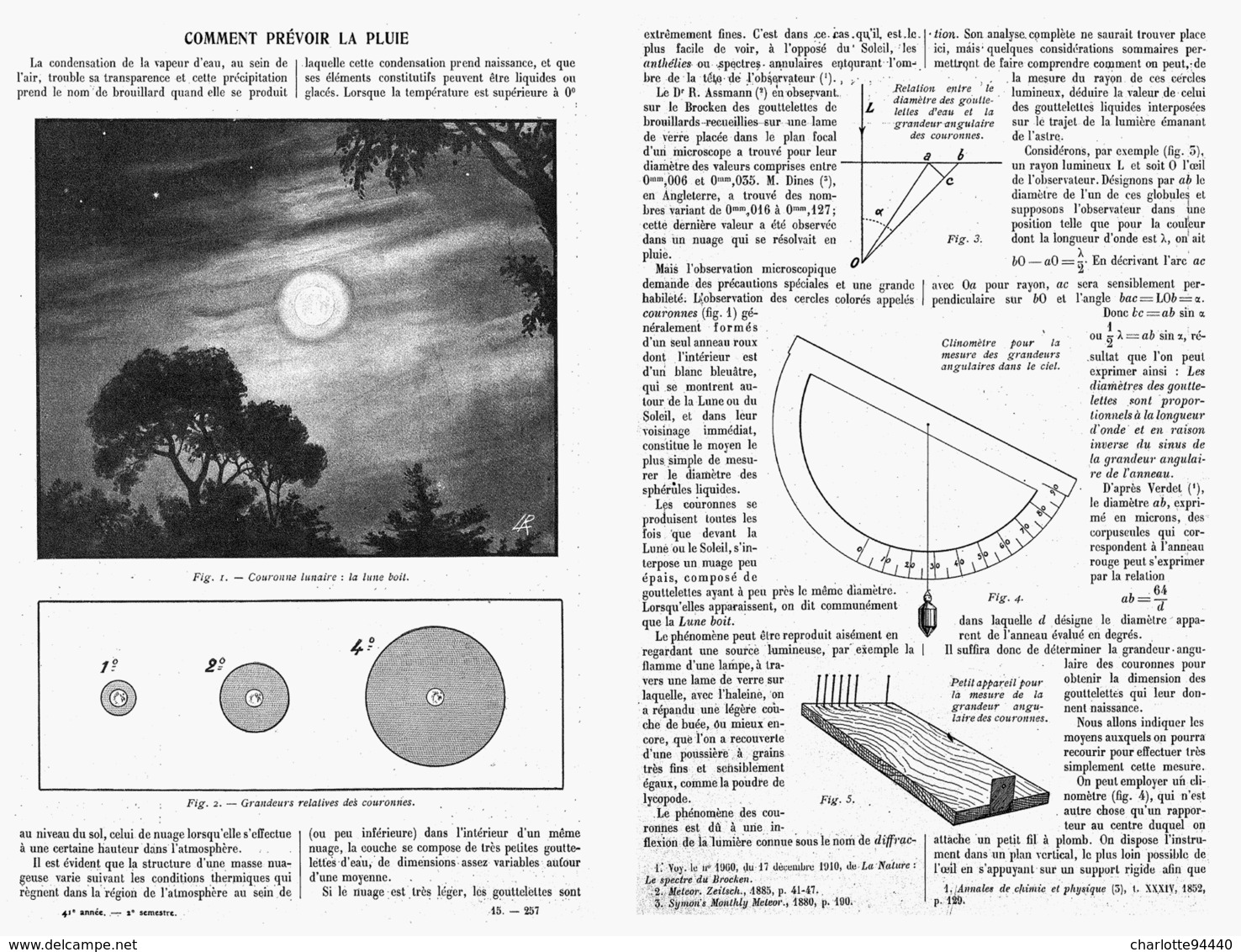 COMMENT PREVOIR LA PLUIE   1913 - Other & Unclassified