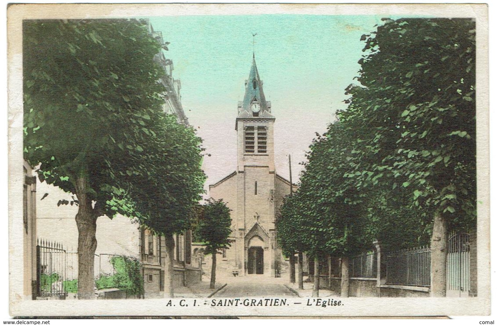 CPA - 95 - SAINT GRATIEN  L'église - Couleurs - - Saint Gratien