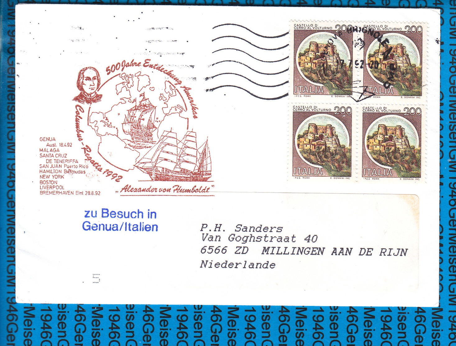 Italy Cover Ship / Alexander Von Humboldt - Ships