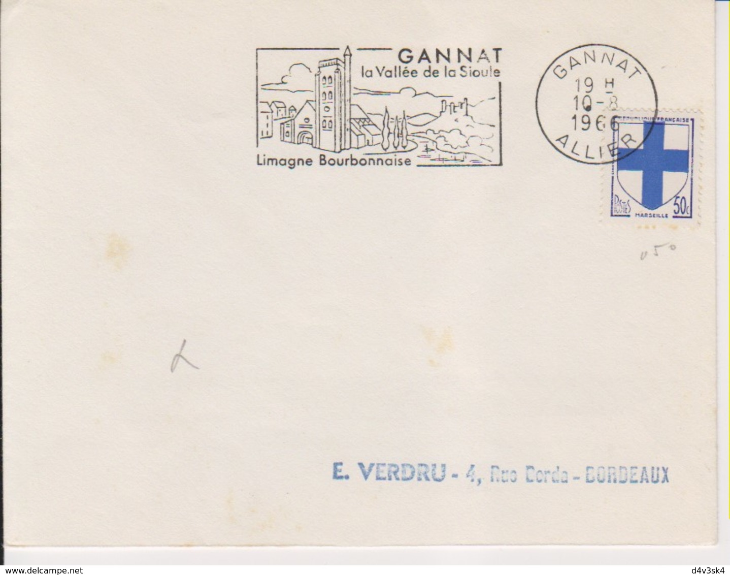 1966 France 03 Allier Gannat Flamme "La Vallee De La Sioule - Limagne Bourbonnaise" - Mechanical Postmarks (Advertisement)