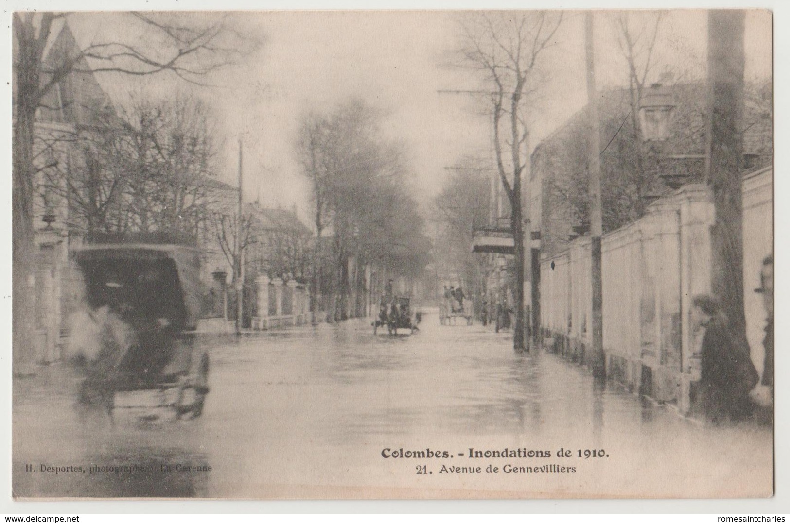 CPA 92 COLOMBES Inondations De 1910 - Avenue De Gennevilliers - Colombes