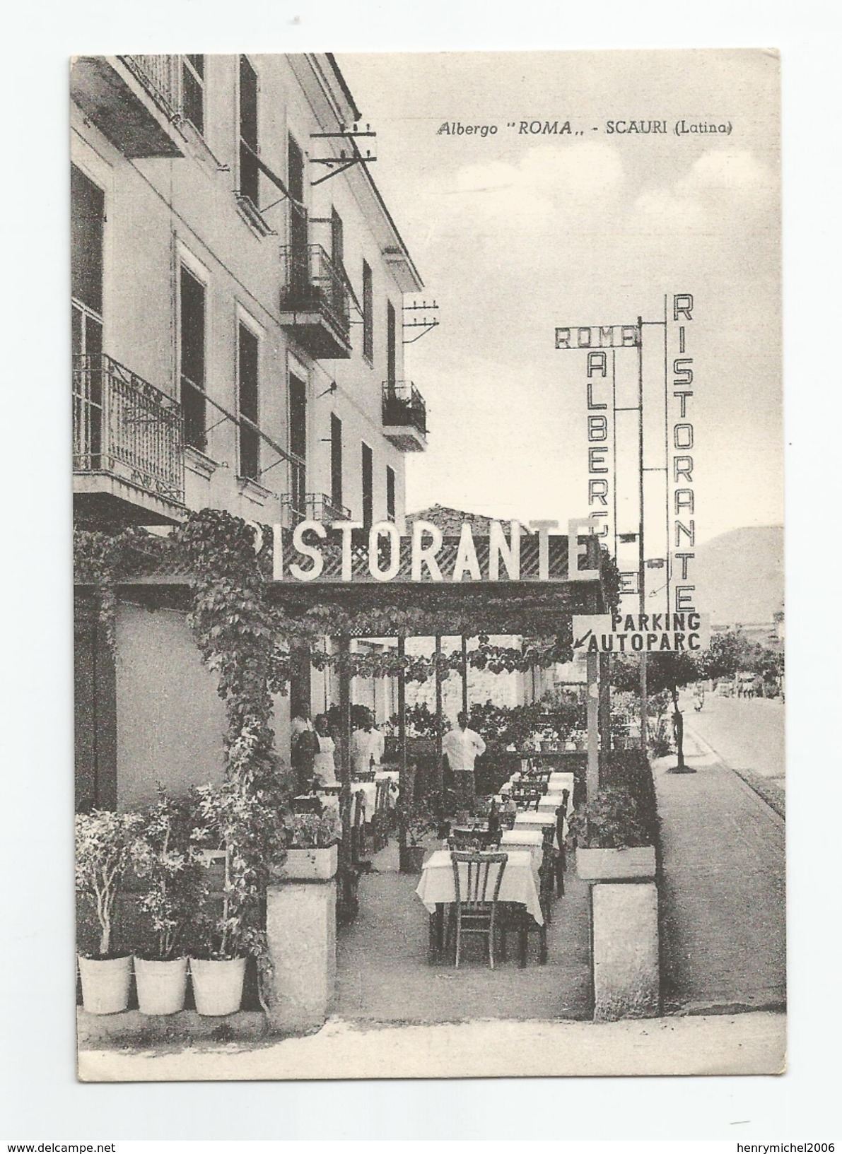 Italie - Italia - Italy - Lazia - Albergo " Roma " Scauri ( Latina ) Cachet Rouge Ristorante - Latina