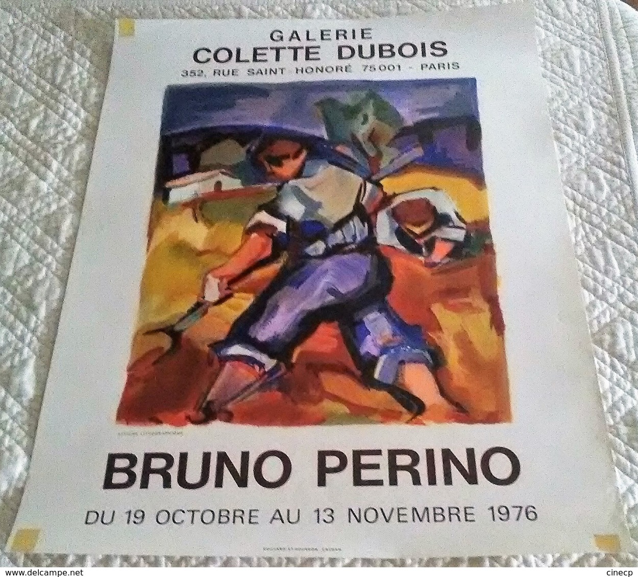 AFFICHE LITHOGRAPHIQUE ANCIENNE ORIGINALE EXPOSITION Bruno PERINO 1976 Guillard Et Gourdon Cachan - Afiches
