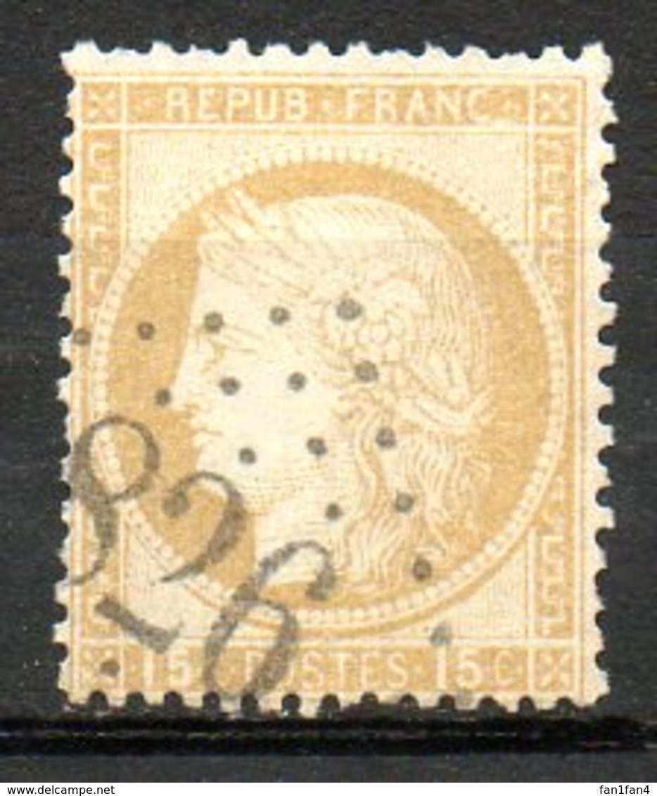 FRANCE - 1873 - Emission Dutype Cérès , IIIème République - N° 55 - 15 C. Bistre - 1871-1875 Cérès