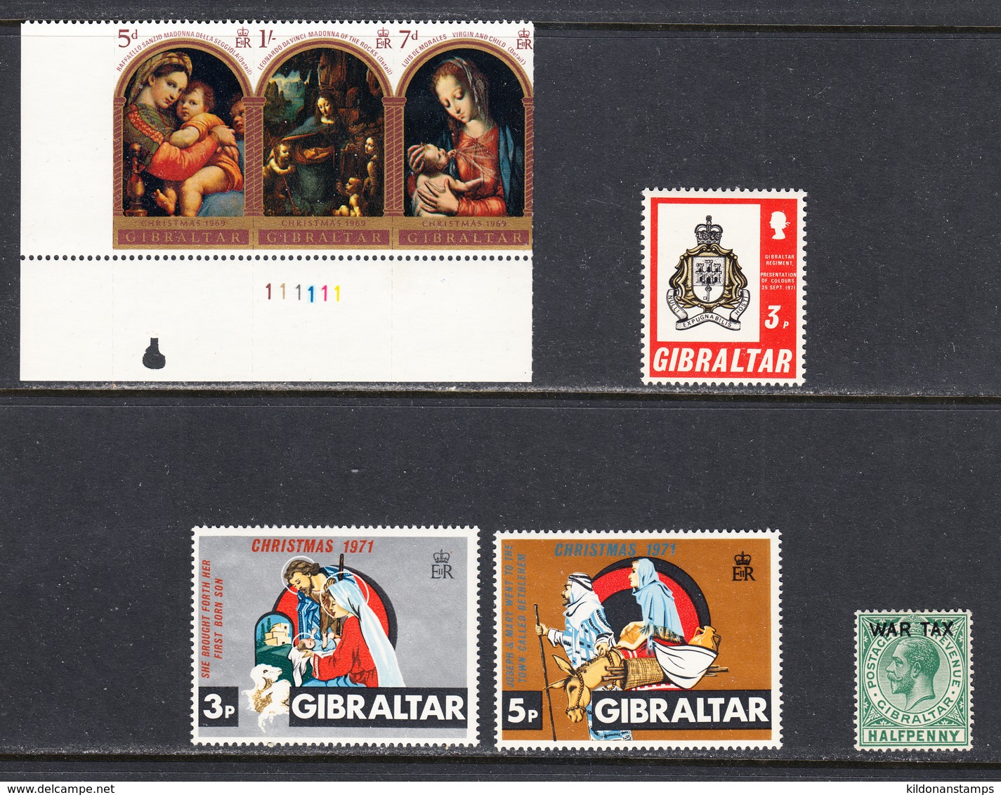 Gibraltar 1915,1969-70, Mint Mounted, Mint No Hinge, Sc# , SG ,Yt - Gibraltar