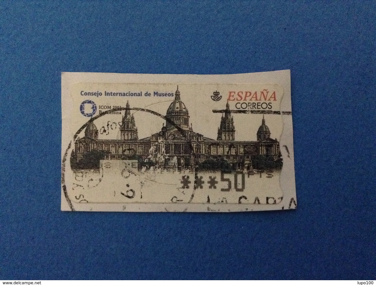 SPAGNA ESPANA USATO STAMP USED AUTOMATICO FRAMA ATM 50 Pts CONSEJO INTERNACIONAL DE MUSEOS ICOM 2001 BARCELONA - Servicios