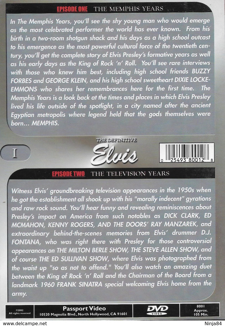 D-V-D  Elvis Presley  "  Elvis 25 ème Anniversary  " - Musik-DVD's