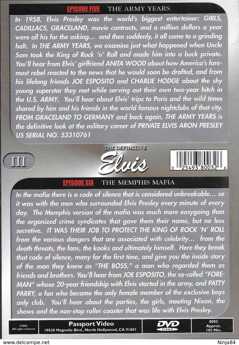 D-V-D Elvis Presley " Elvis 25 ème Anniversary " - DVD Musicales