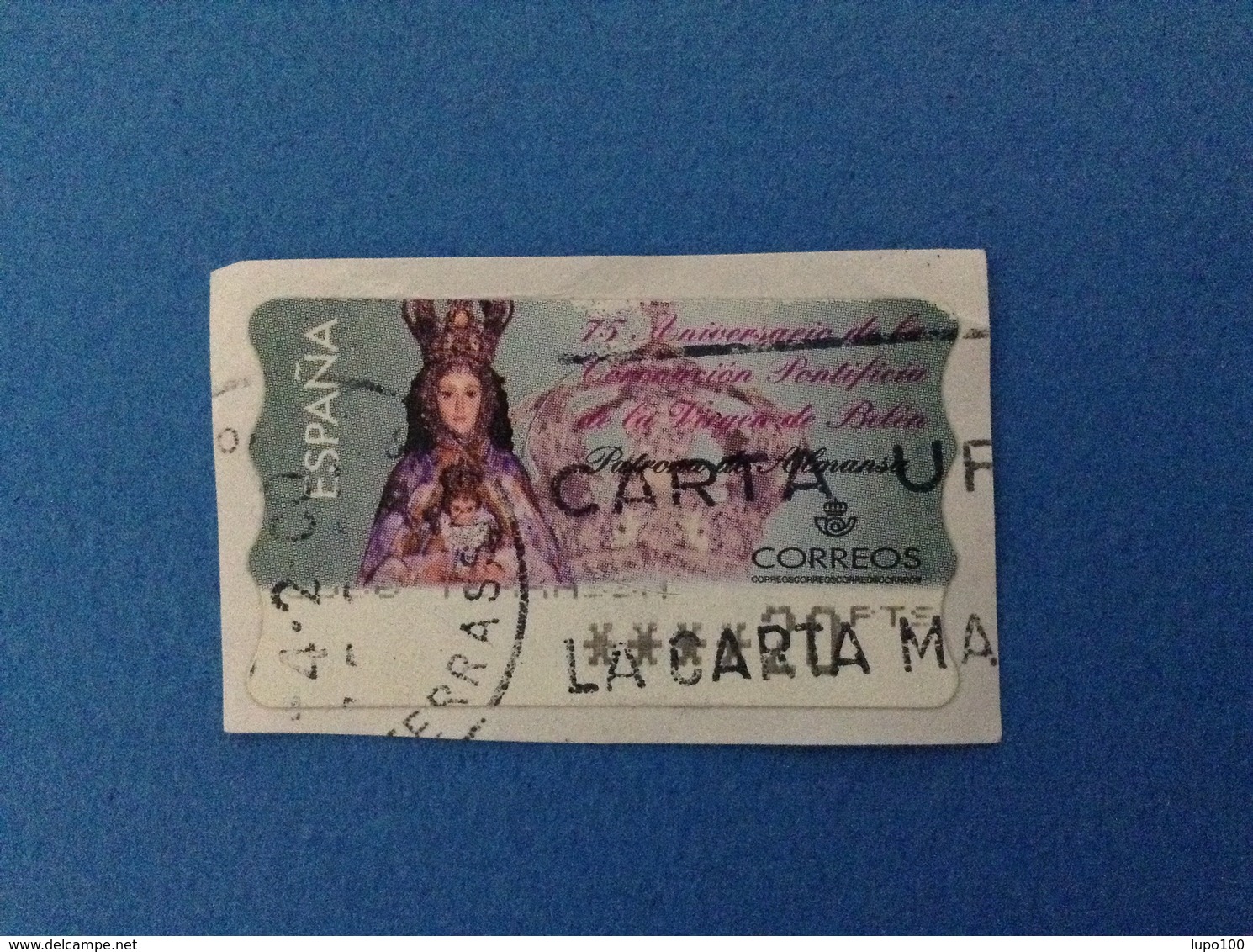 SPAGNA ESPANA FRANCOBOLLO USATO STAMP USED AUTOMATICO FRAMA ATM 20 Pts VIRGEN DE BELEN - Servizi