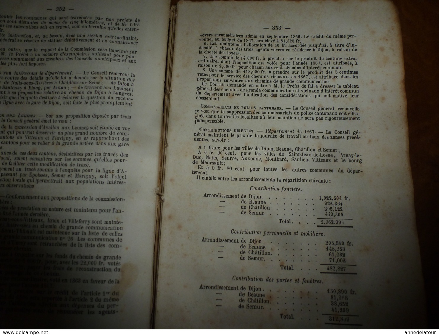 1867 Ce qui advint de l'intimité d'une grande dame avec la maitresse des étuves à Dijon;ANNUAIRE Départ. Côte d'Or;etc