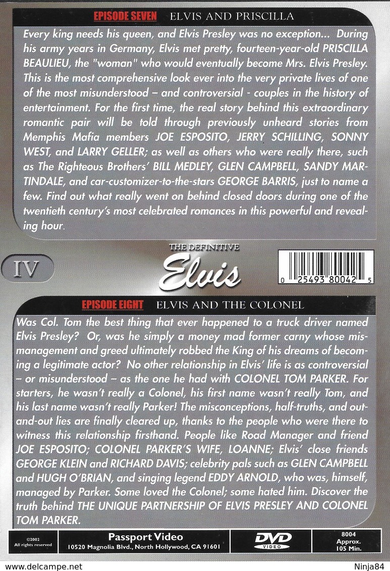 D-V-D  Elvis Presley  "  Elvis 25 ème Anniversary  " - Musik-DVD's