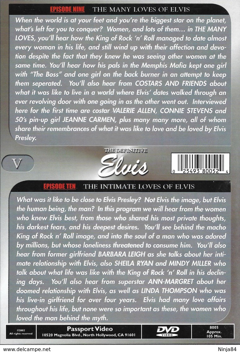 D-V-D  Elvis Presley  "  Elvis 25 ème Anniversary  " - Music On DVD
