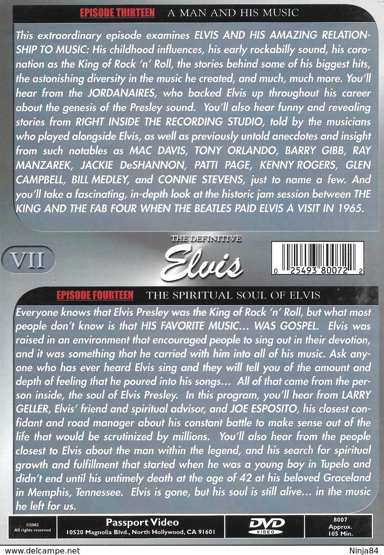 D-V-D  Elvis Presley  "  Elvis 25 ème Anniversary  " - Musik-DVD's