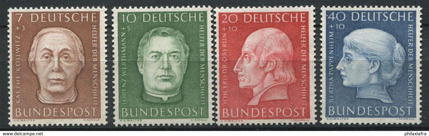 Allemagne Bund 1954 Mi. 200-203 Neuf ** 100% Charité, Personnalité - Neufs