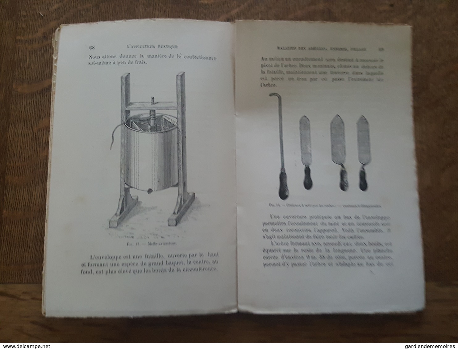 1893 Apiculture - L'Apiculteur Rustique - La Conduite des Ruches a Cadres Mobiles, Traité Théorique et Pratique, Denizet