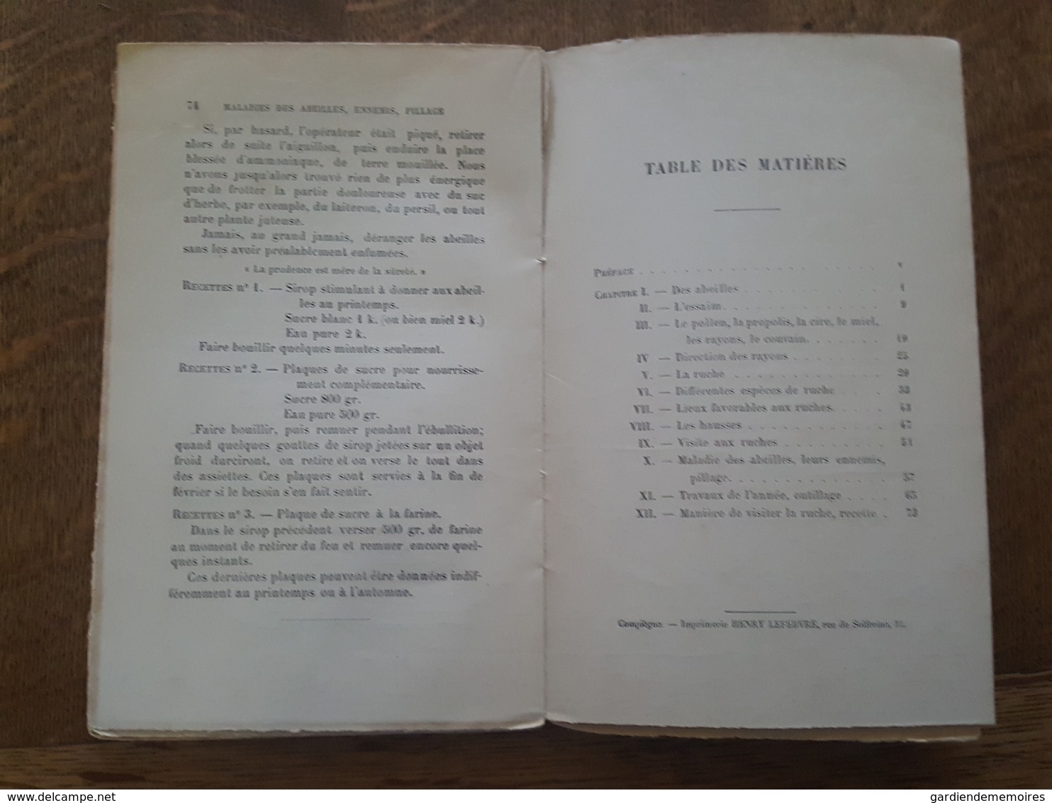 1893 Apiculture - L'Apiculteur Rustique - La Conduite des Ruches a Cadres Mobiles, Traité Théorique et Pratique, Denizet