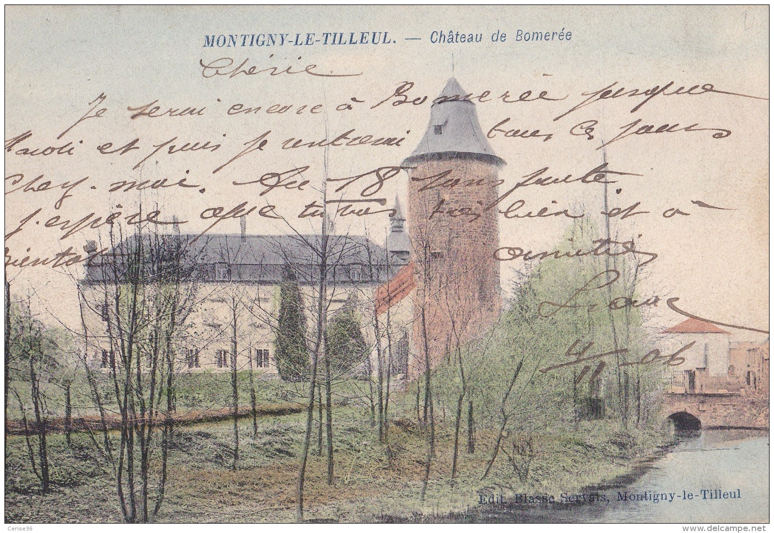 Montigny-le-Tilleul Château De Bomerée Circulée En 1906 - Autres & Non Classés