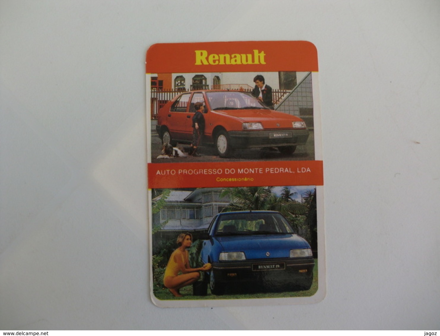 Renault Auto Progresso Monte Pedral Lisboa Portugal Portuguese Pocket Calendar 1989 - Petit Format : 1981-90