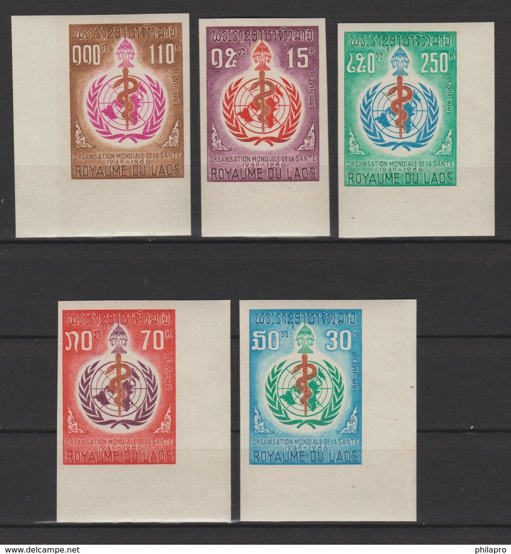 LAOS  1968  NON DENT / IMPERF  WHO **MNH  Réf  177 - Other & Unclassified