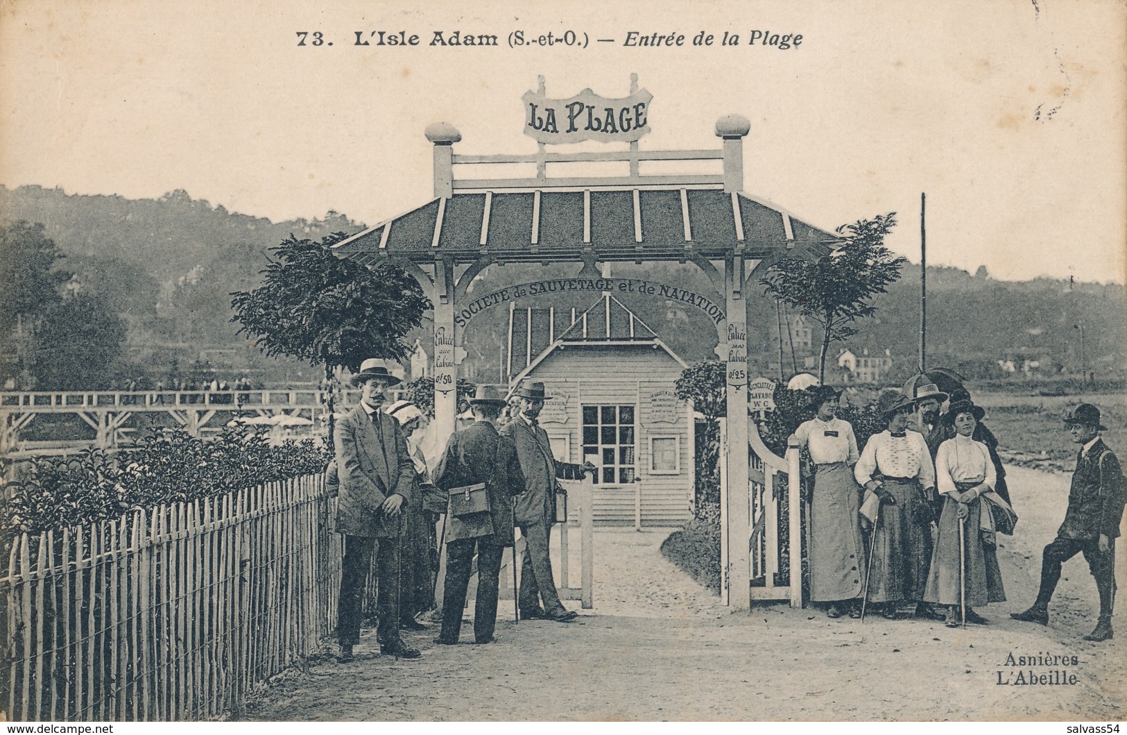 95) L'ISLE ADAM : Entrée De La Plage - L'Isle Adam