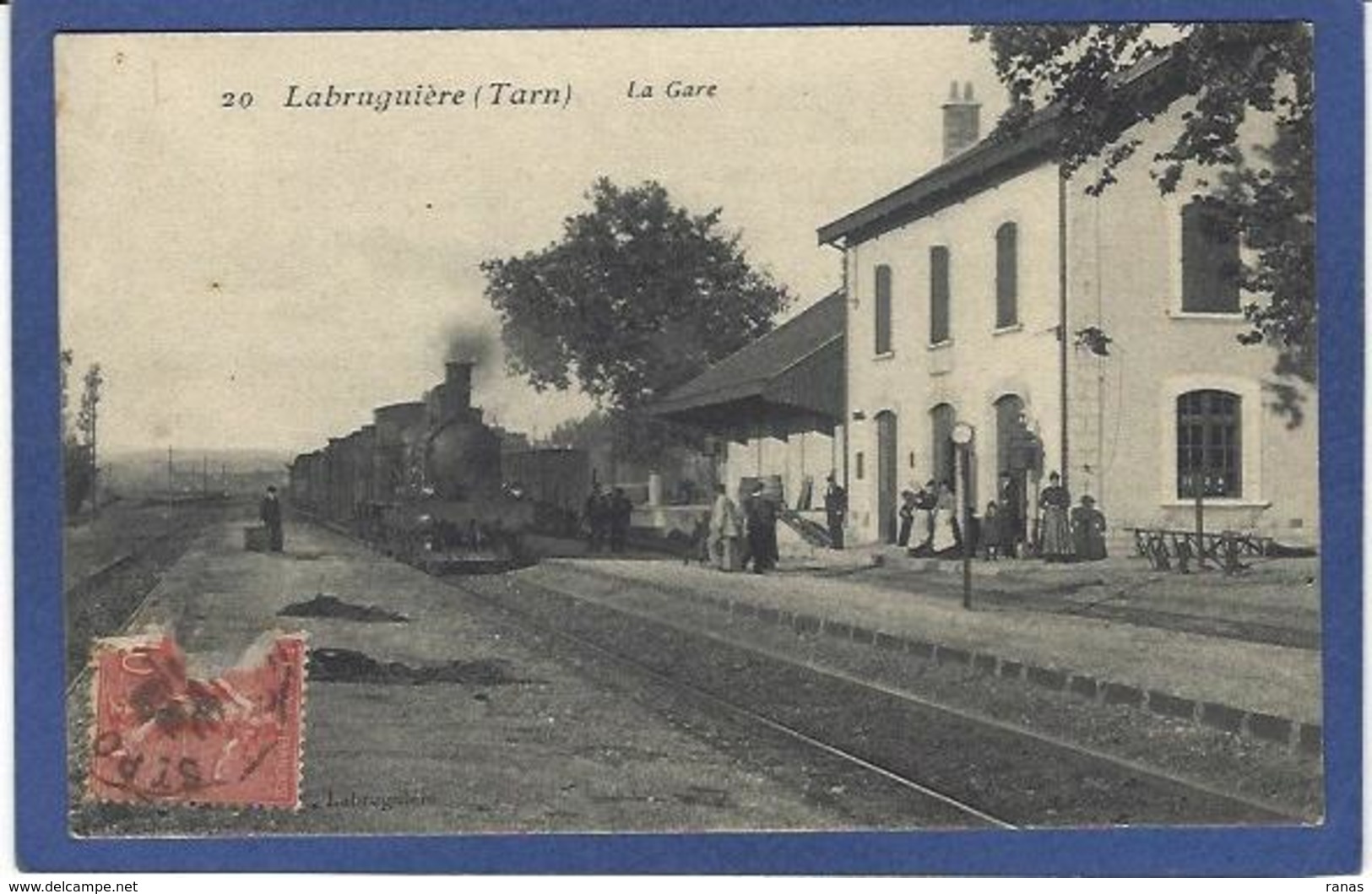 CPA Tarn 81 La Bruguière La Gare Circulé - Labruguière