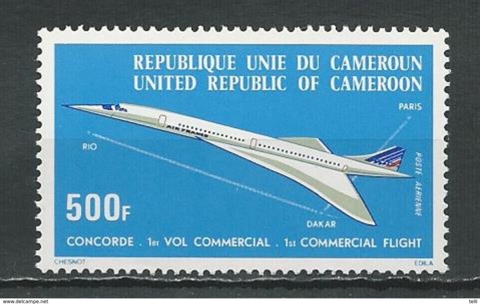 CAMEROUN  Scott C232 Yvert PA247 (1) ** Cote 6,50  $ 1976 - Cameroun (1960-...)