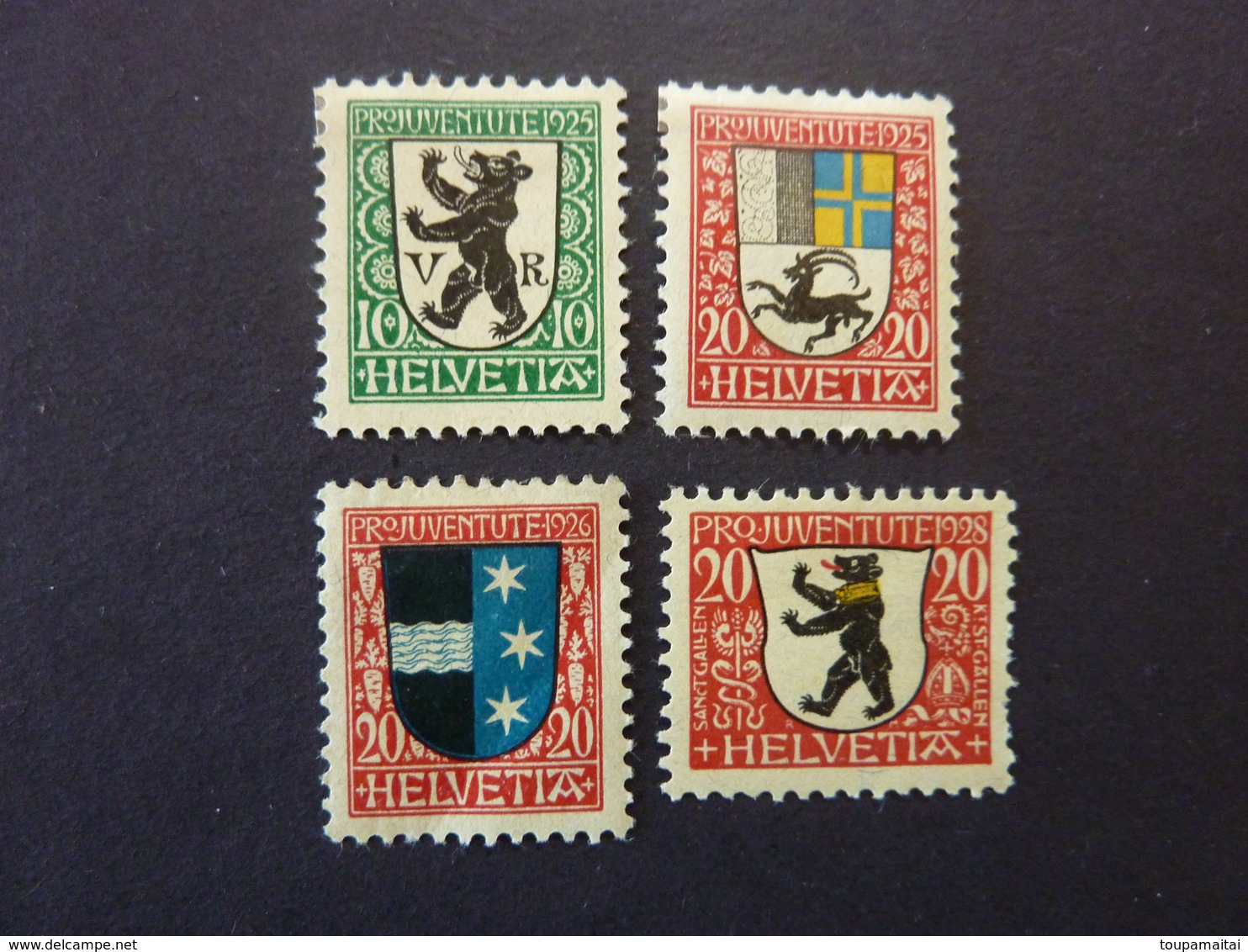 SUISSE, Année 1925-28, YT N° 219-220-224-233 Neufs - Neufs