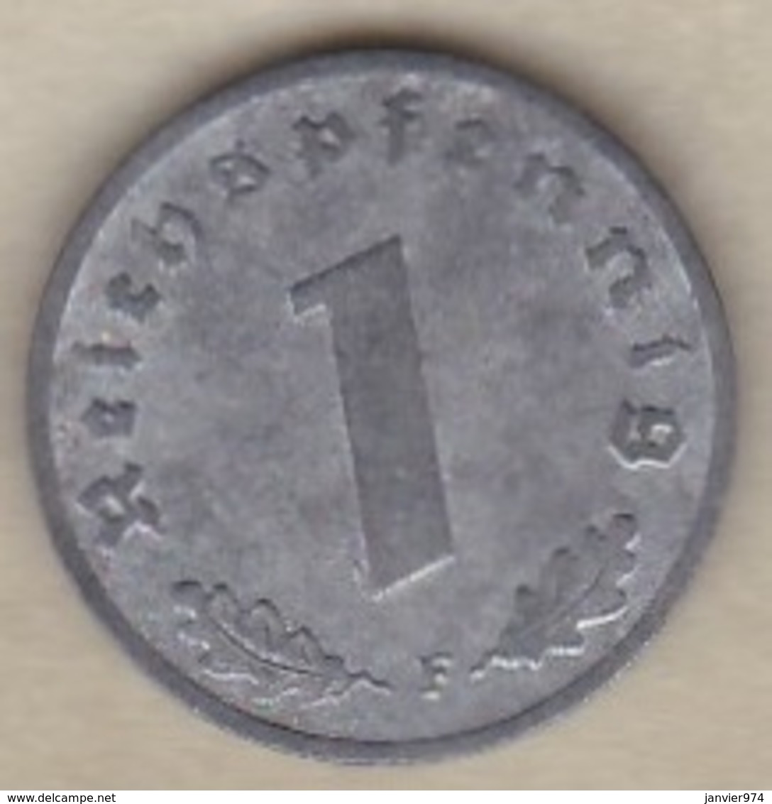 1 Reichspfennig 1943 F (STUTGART)  En Zinc - 1 Reichspfennig