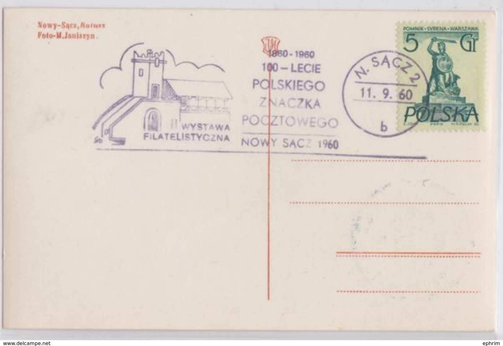 NOWY-SACZ (Poland Polska Polen Pologne) - Ratusz - Stamp Cancellation 1960 - Affranchissement Timbre - Pologne