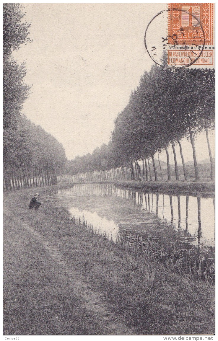 Pont-à-celles Le Canal Circulée En 1912 - Pont-à-Celles