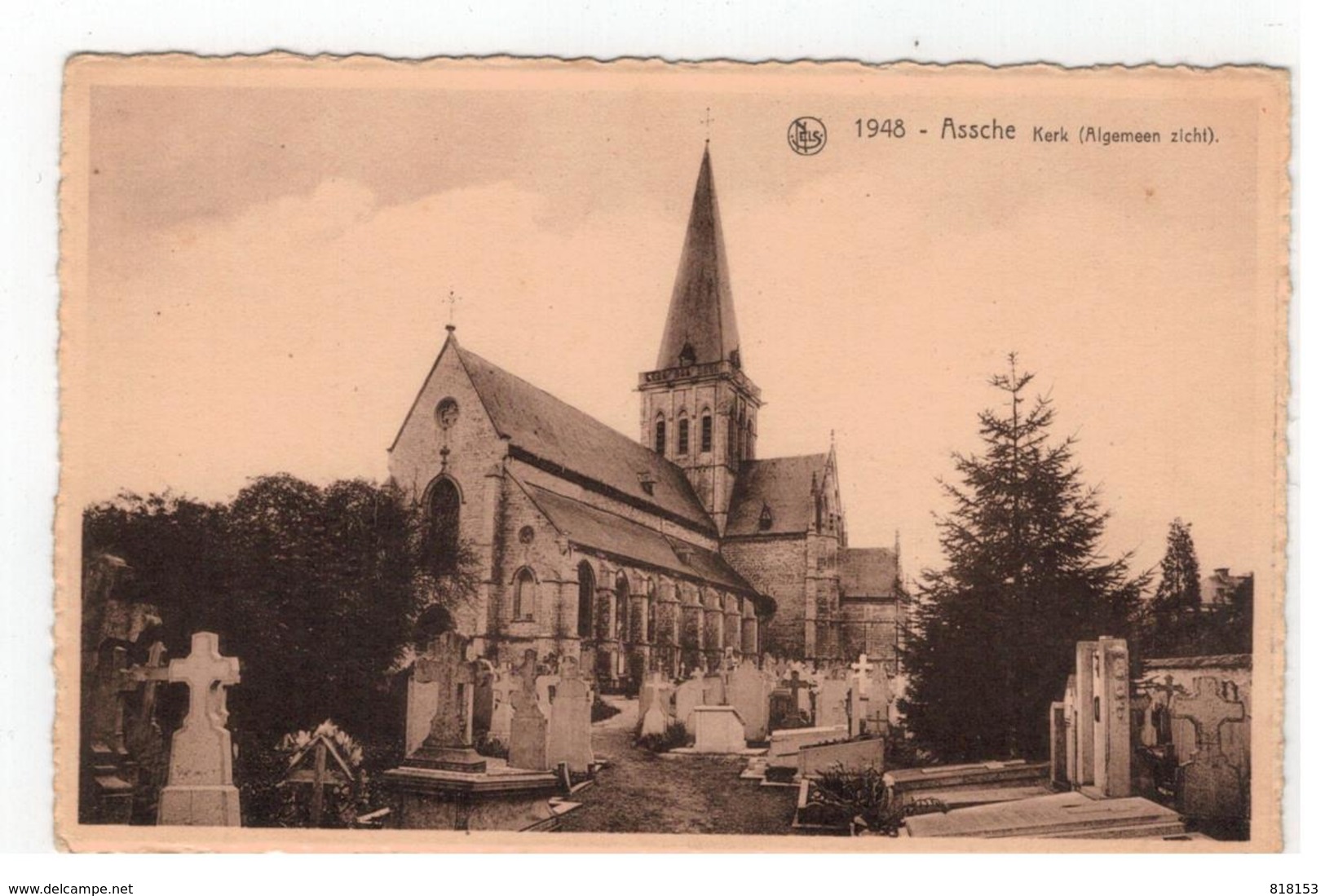 Assche - 1948 - Kerk (Algemeen Zicht) - Asse