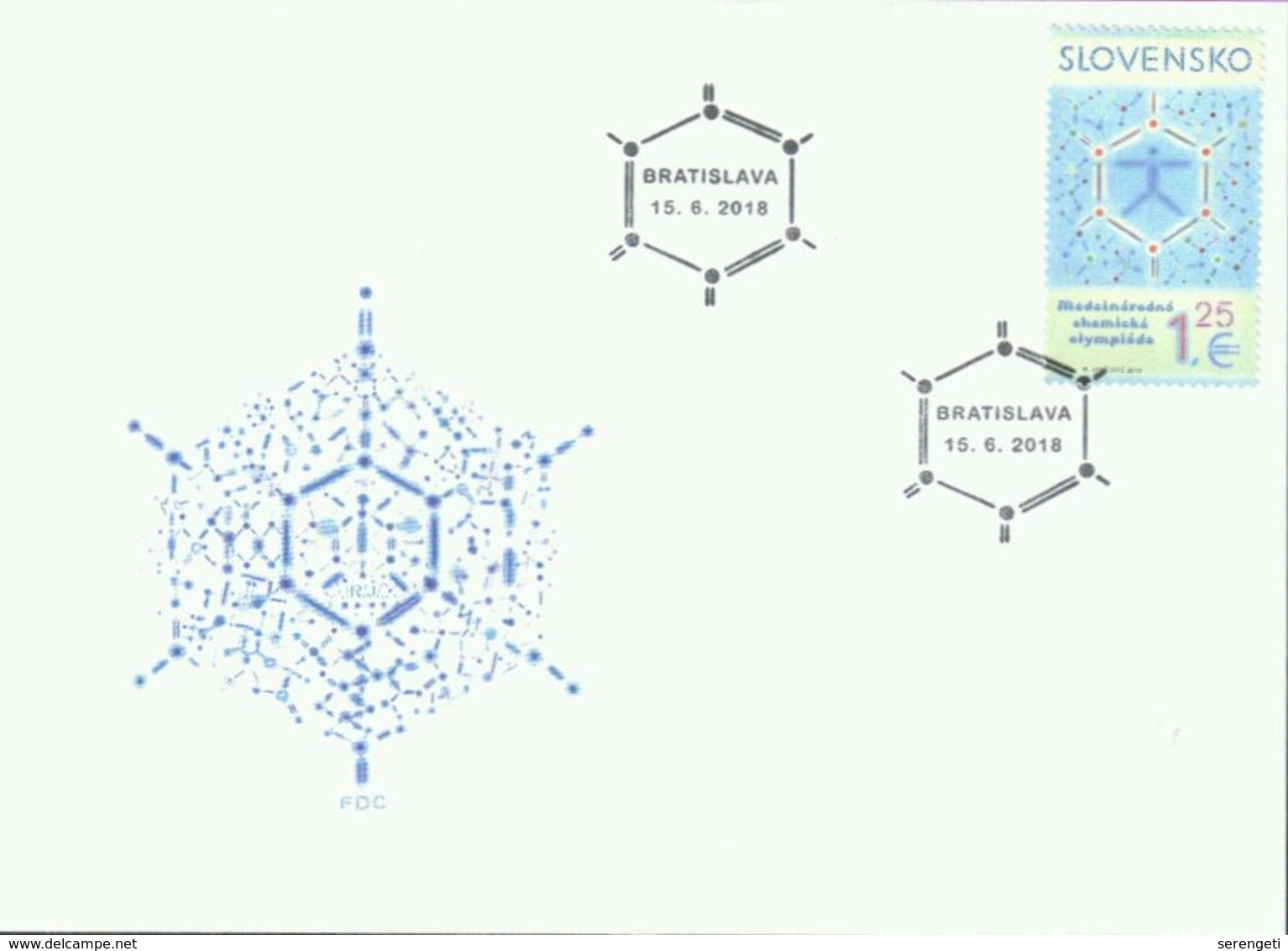 Slowakei '50. Int. Chemie-Olympiade' / Slovakia '50th International Chemistry Olympiad' FDC 2018 - Chemie