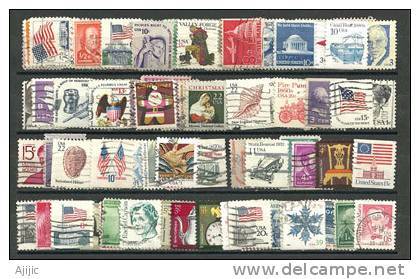 ETATS-UNIS. 100  Timbres Oblitérés,petits Formats, Tous Differents. - Vrac (max 999 Timbres)