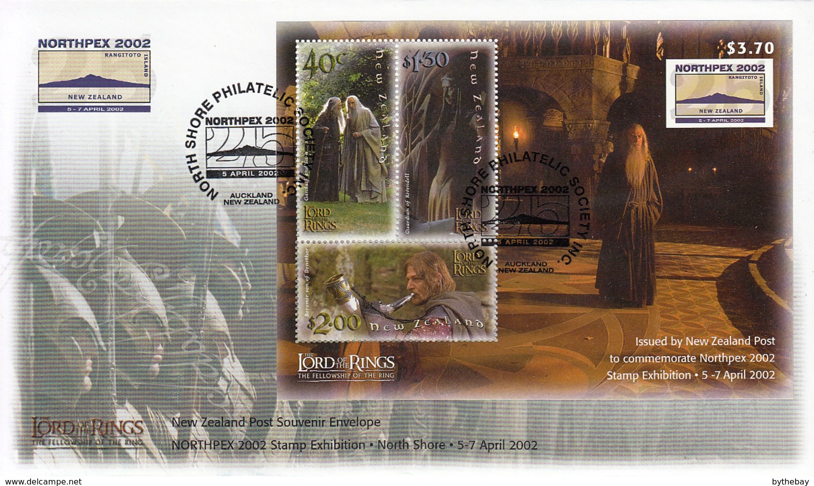 New Zealand 2002 FDC Scott #1755c Gandalf, Sarumen, Guardian Of Riverdell, Boromir Northpex 2002 Exhibition - FDC