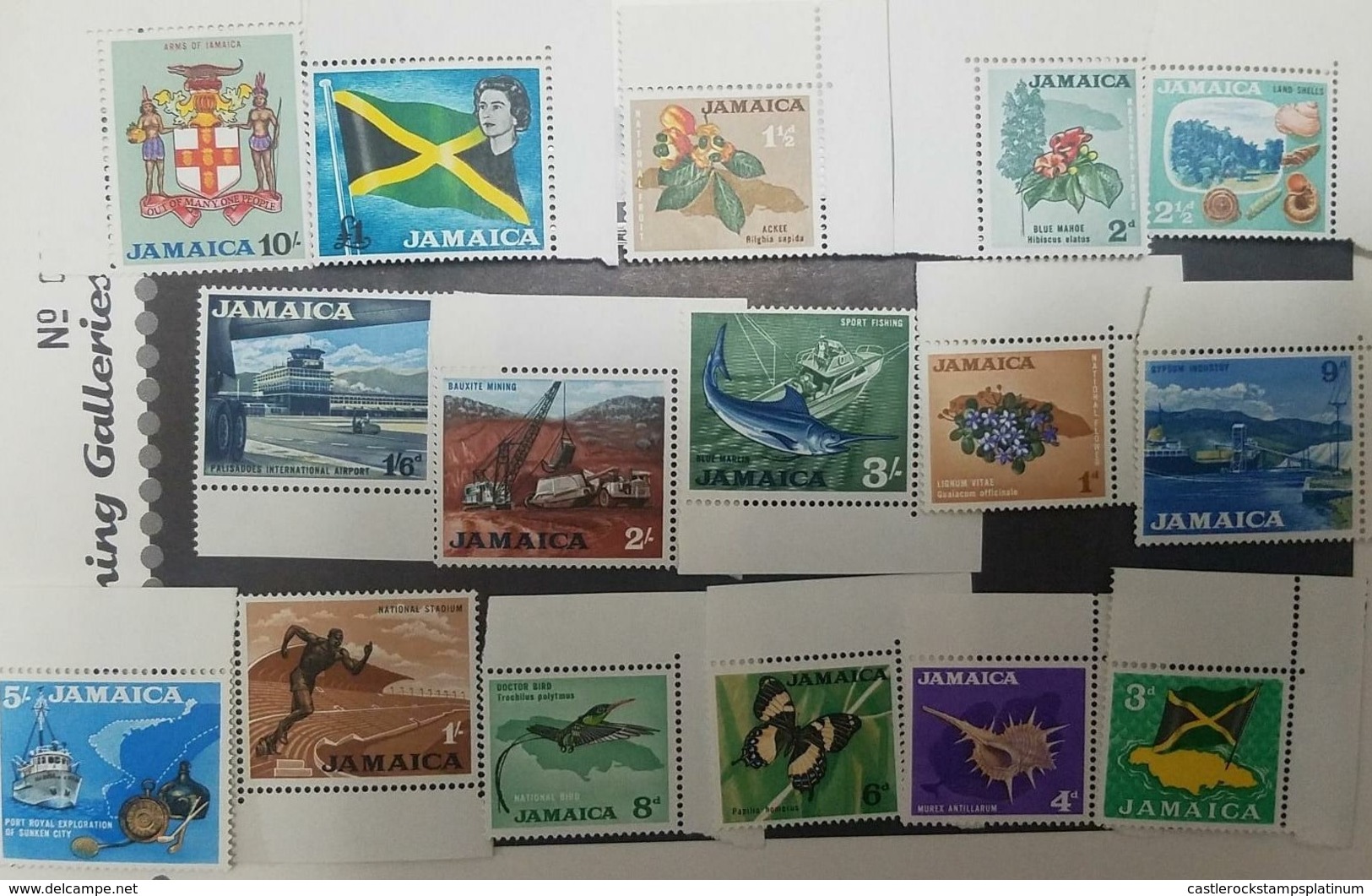 O) JAMAICA, FLOWERS-ECONOMIC-ARCHITECTURE -BUTTERFLIES-FISH-SPORT-QUEEN ELIZABETH II- SET MNH - Jamaica (1962-...)