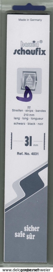 Bandes Hawid Schaufix Noires Pochette De 22 Bandes Réf. 4031 Ft 210 X 31 Mm Double Soudure  - 50% - Bandes Cristal