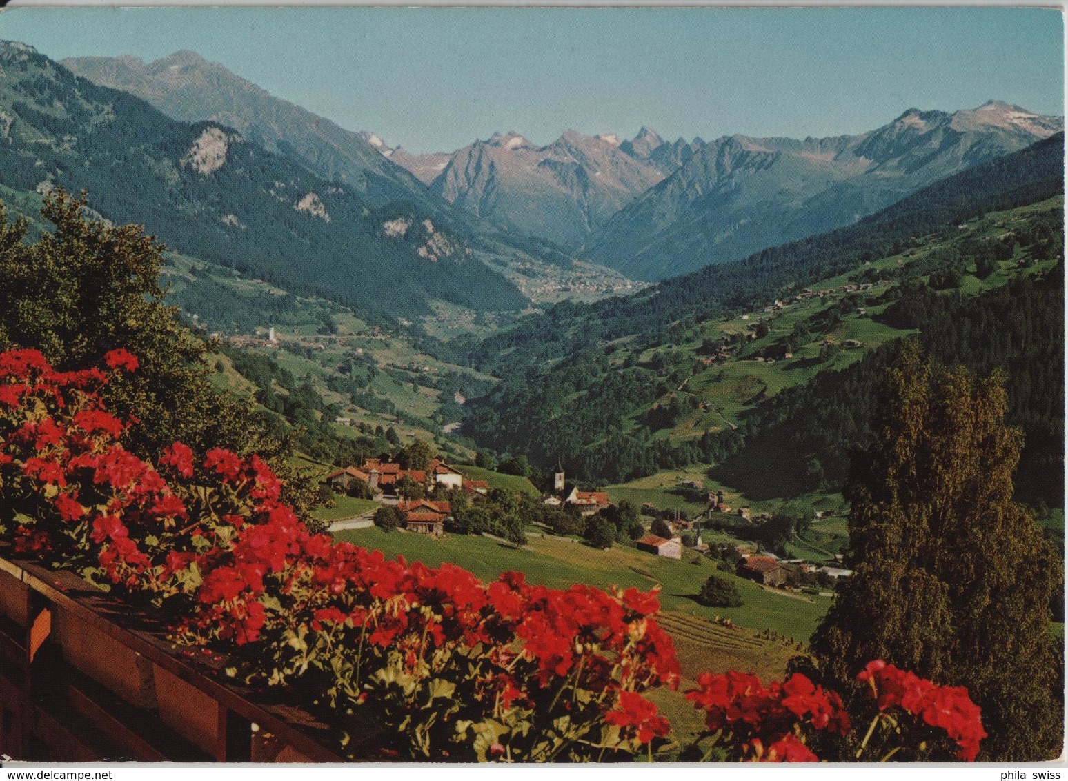 Blick Von Luzein (Prättigau) Gegen Küblis, Conters, Saas, Klosters Und Silvrettagruppe - Conters Im Prättigau