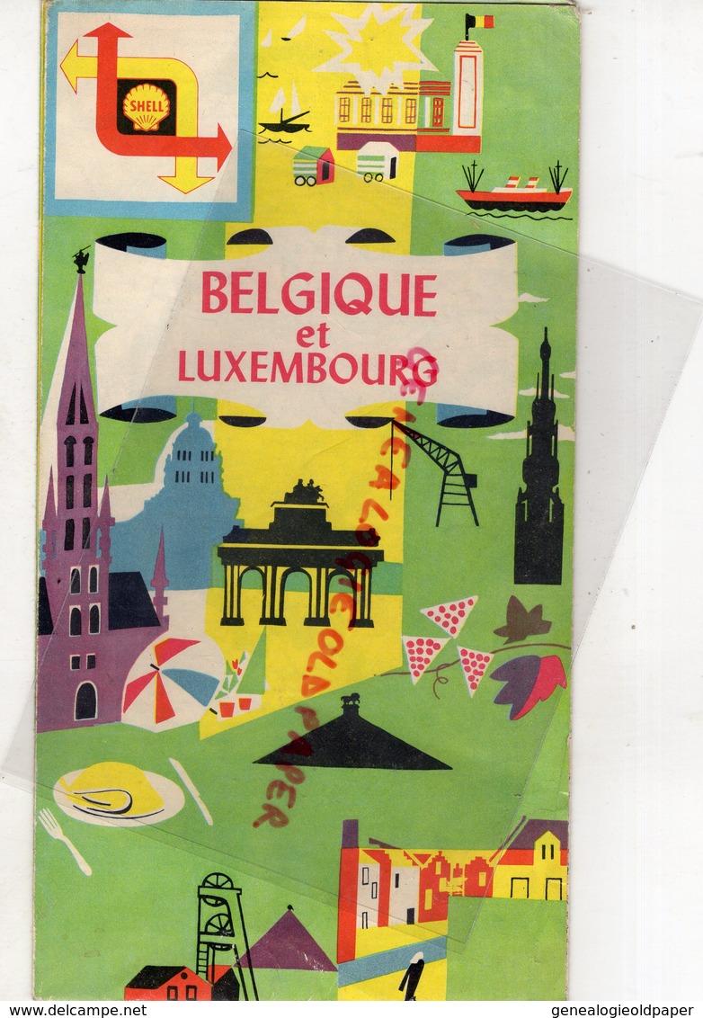 BELGIQUE ET LUXEMBOURG-BELGIE EN LUXEMBURG- CARTE ROUTIERE  SHELL BENELUX - Carte Stradali