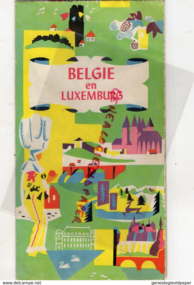 BELGIQUE ET LUXEMBOURG-BELGIE EN LUXEMBURG- CARTE ROUTIERE  SHELL BENELUX - Cartes Routières