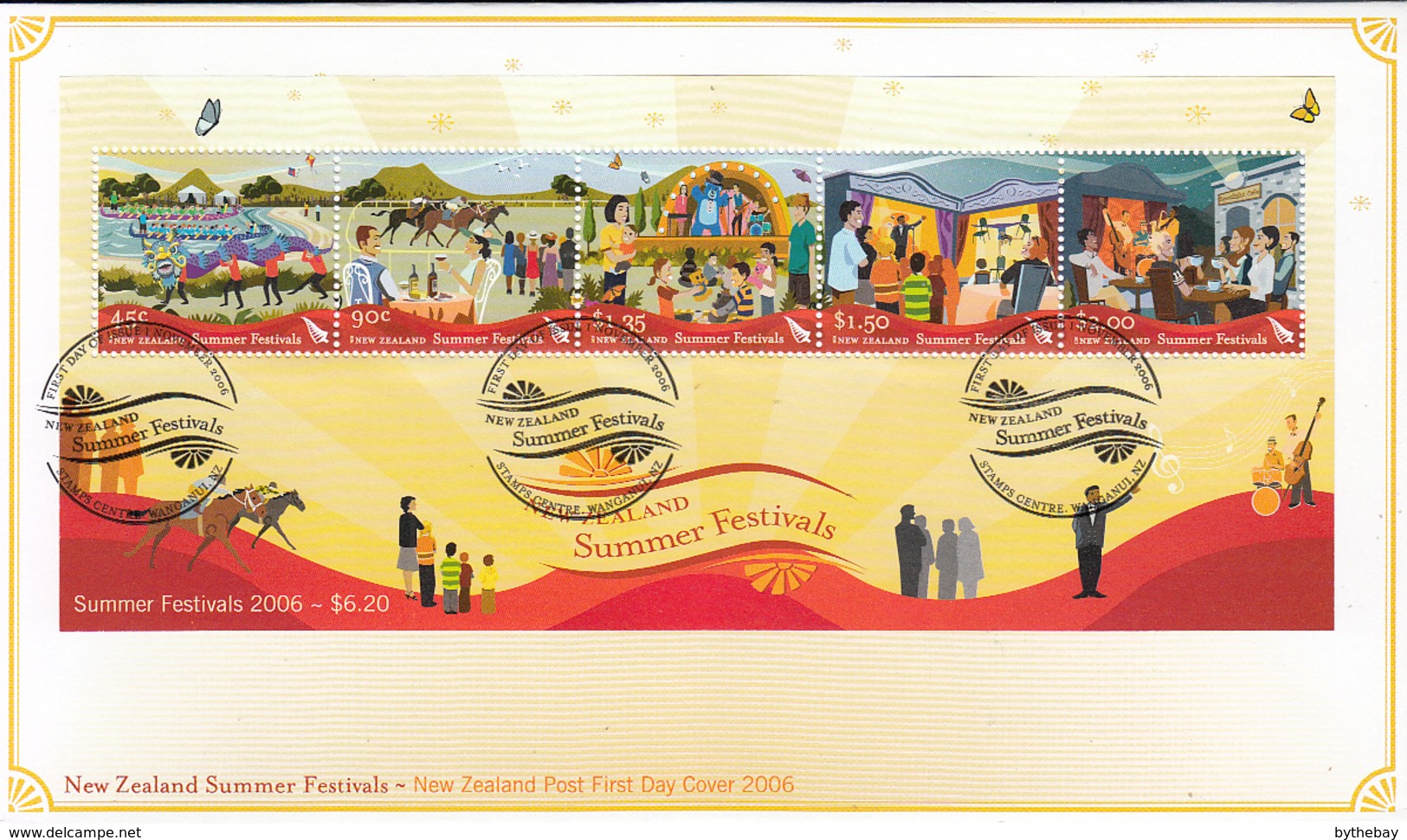 New Zealand 2006 FDC Scott #2104b Souvenir Sheet Of 5 Summer Festivals - FDC