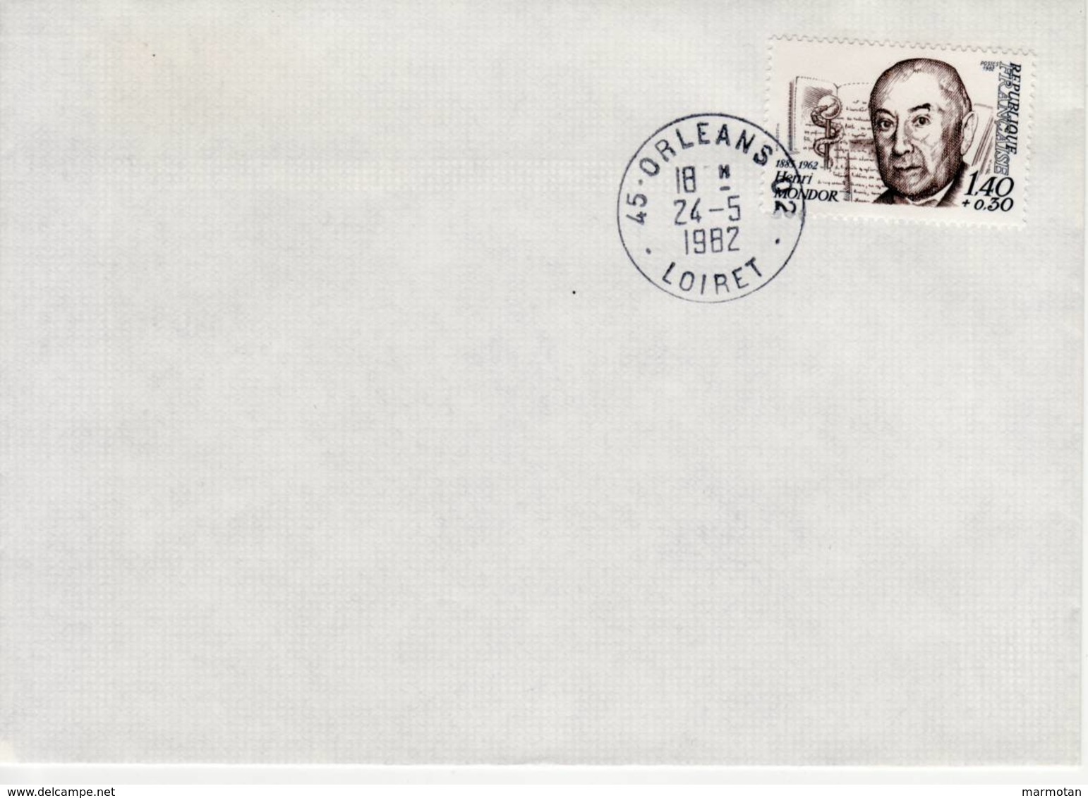 France. Henri Mondor. N°  2226. Sur  Enveloppe. Cachet 24 Mai 1982 Orléans - Gebraucht