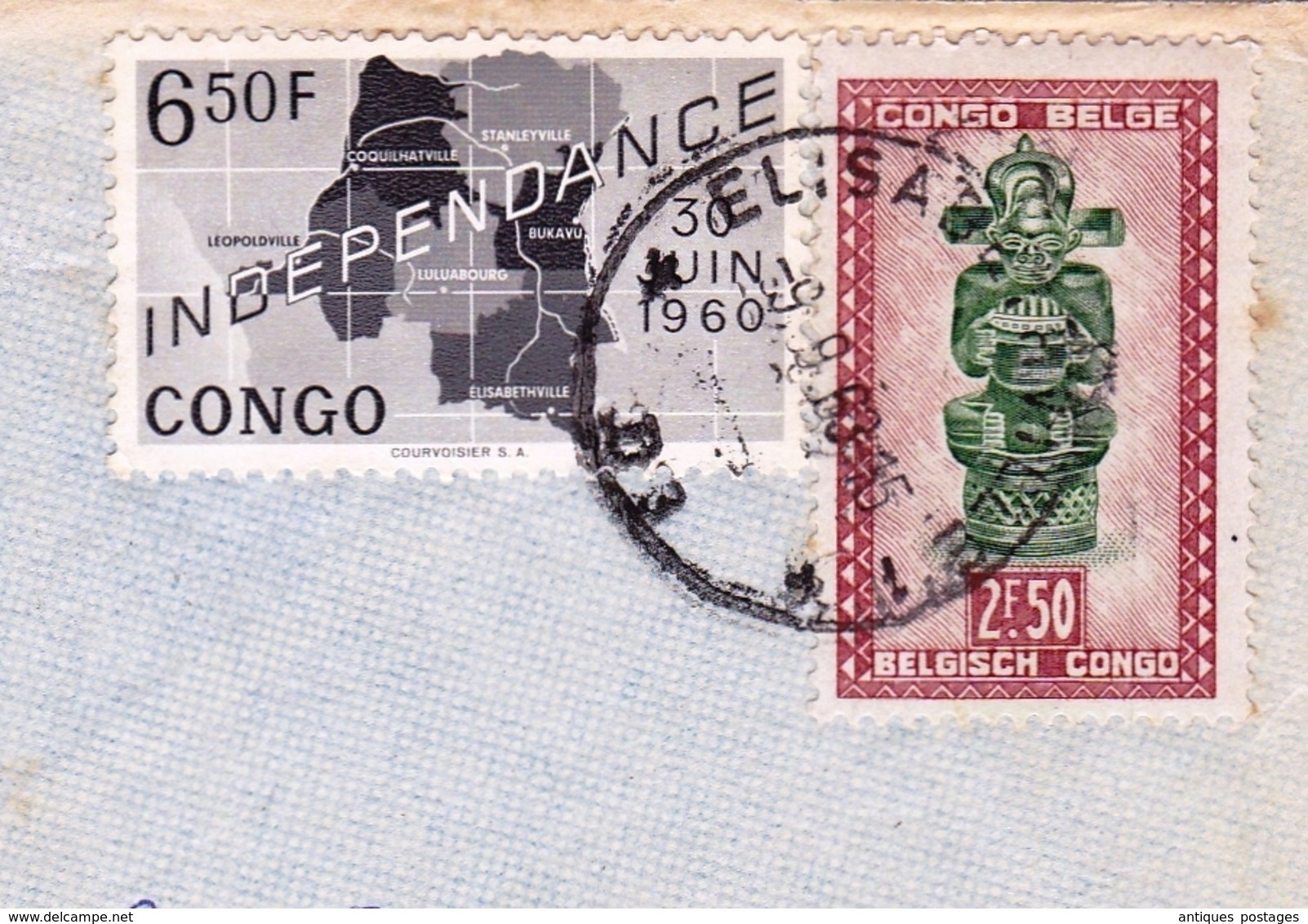Lettre Élisabethville 1963 Lubumbashi Congo Belge Bruxelles Belgique - Autres & Non Classés