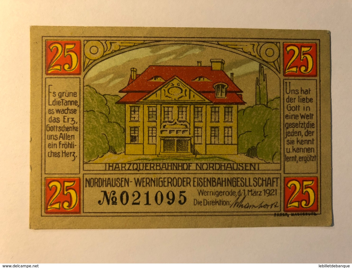 Allemagne Notgeld Wernigerode 25 Pfennig - Collections
