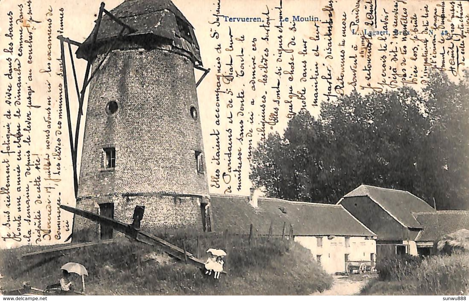 Tervueren - Le Moulin - Molen (Animatie, L. Lagaert 1907) - Tervuren