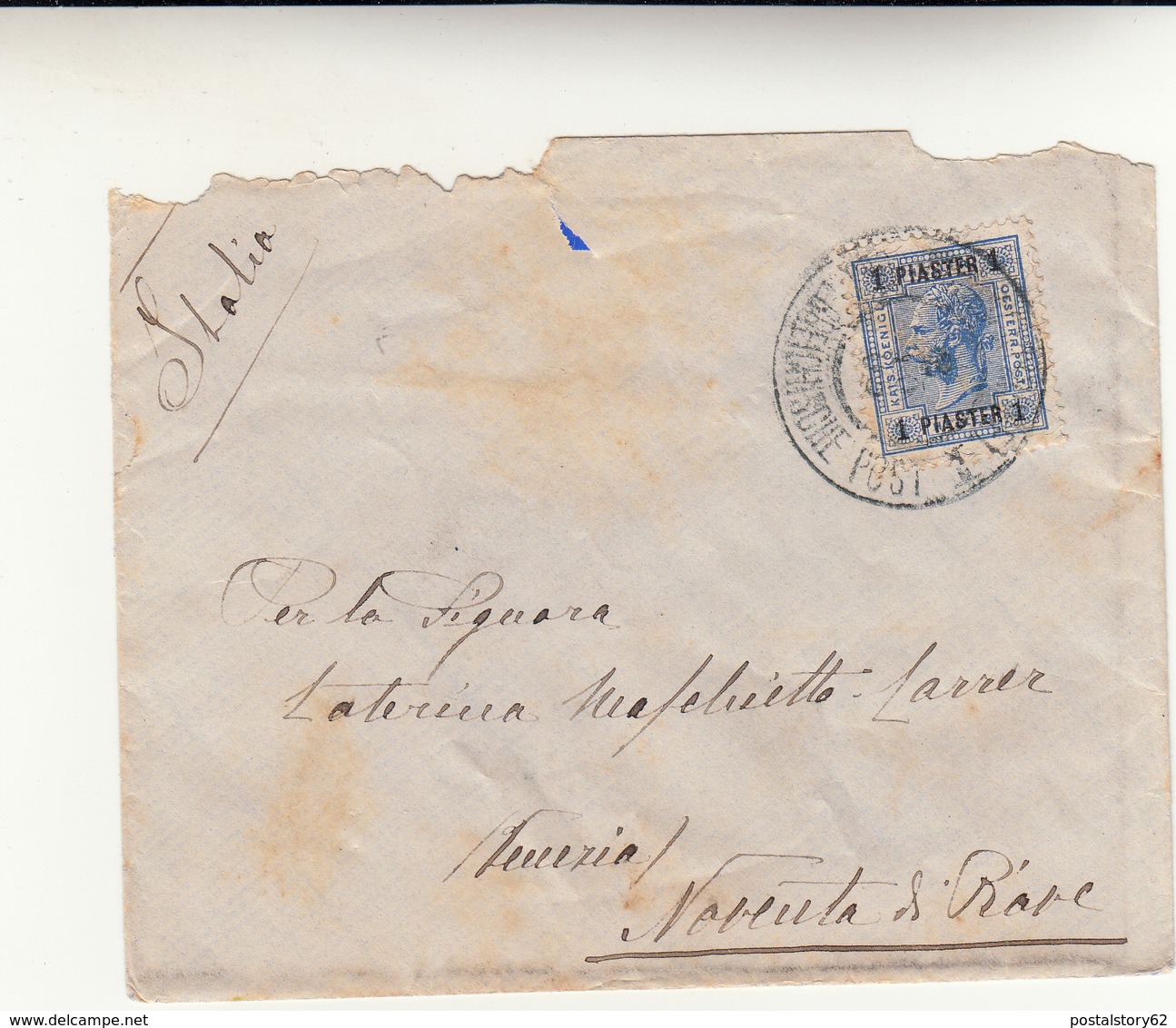 Ufficio Postale Austriaco A Costantinopoli Per Venezia Cover 1905 - Oriente Austriaco