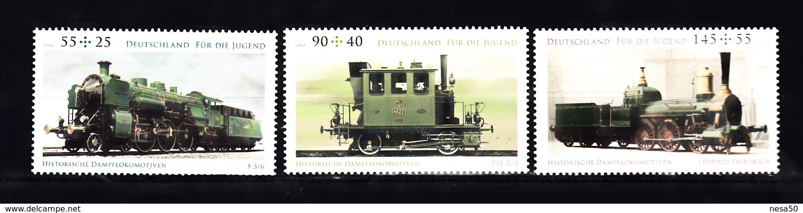 Train, Trein, Locomotive Duitsland 2012 Mi Nr  2946 - 2948, Postfris - Treinen