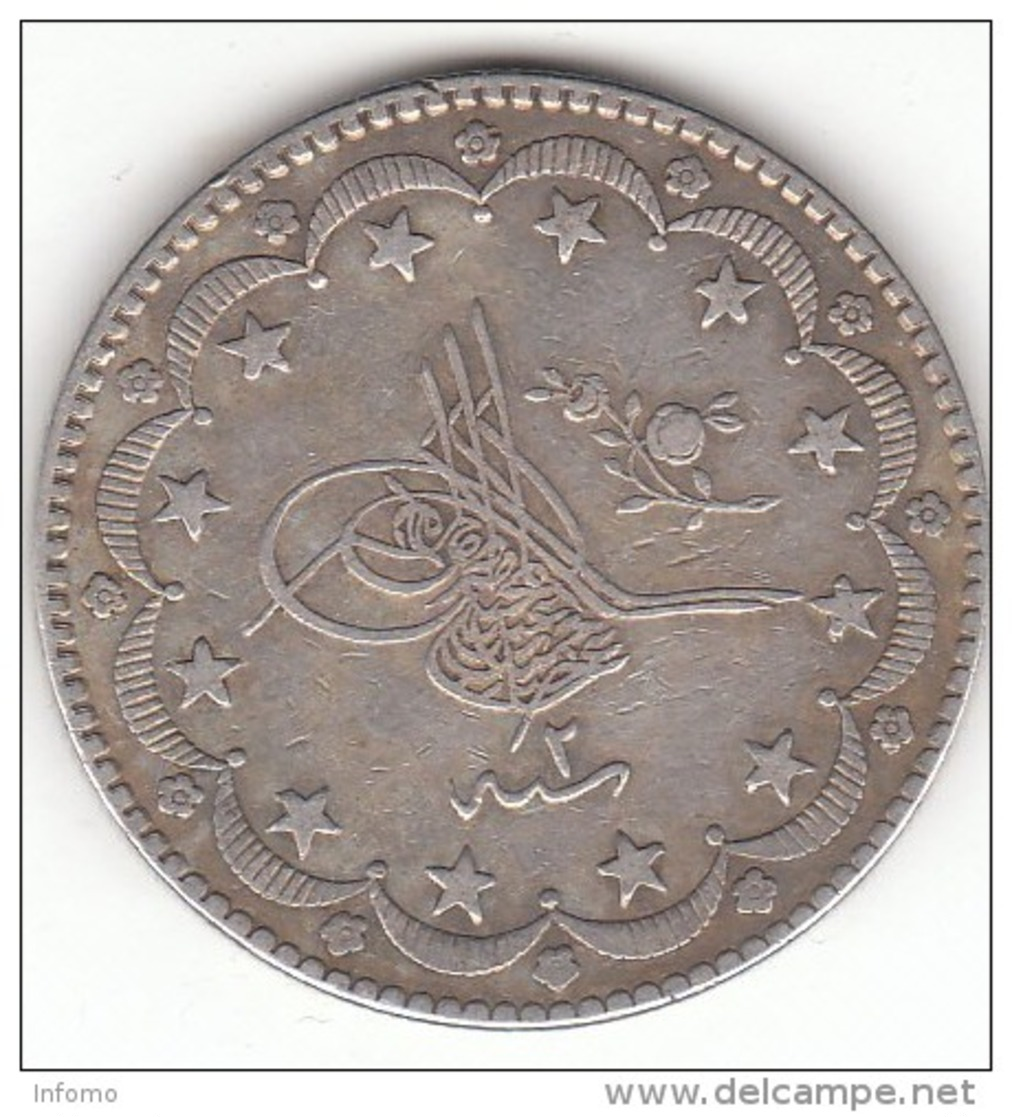 Turkey 20 Kurush Abdul Hamid II 1293/2 1877 XF - Turquie