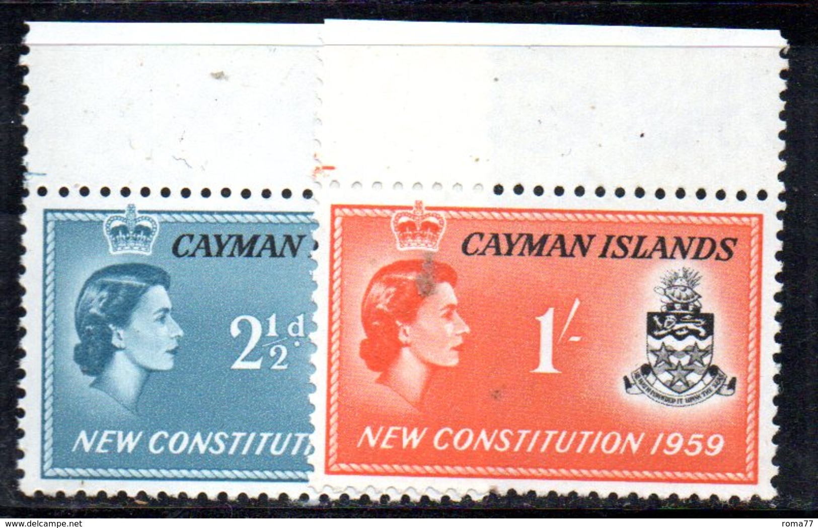 T1057 - CAYMAN 1953, Serie Integra Yvert 155/156  *** - Cayman (Isole)